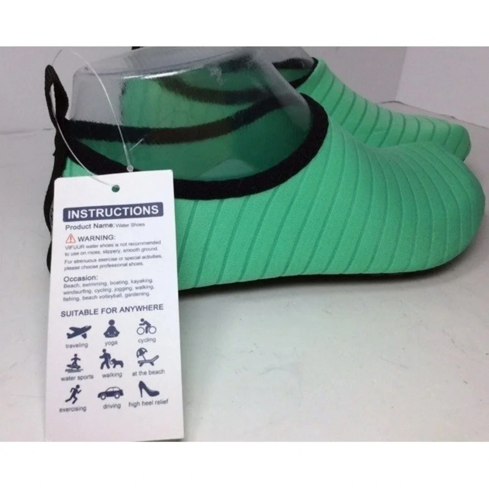 VIFUUR Green Water Shoes US Size 40/41 Swimming Boating Kayaking Beach